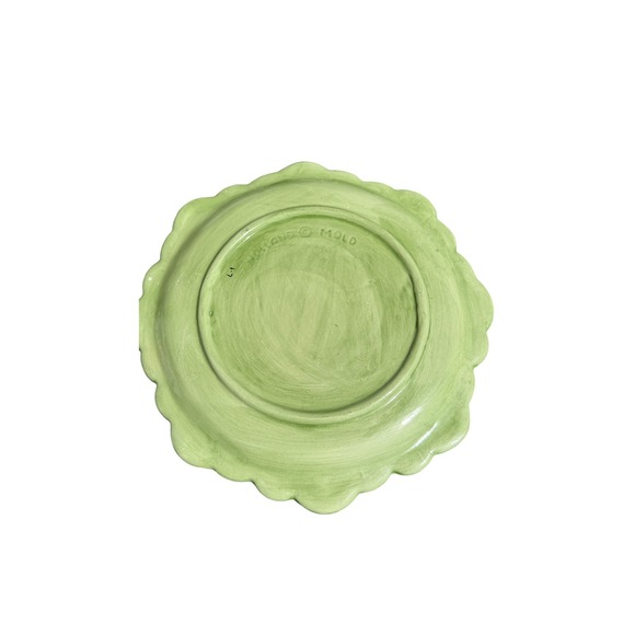 VTG Holland Mold Green Cabbage Tureen Lidded Bowl with Underplate Majolica - Picture 9 of 12